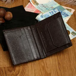 LOUIS STITCH Men Brown Leather Two Fold Wallet-15