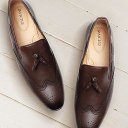 INVICTUS Men Brown Taselled Loafers-image-38