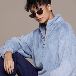 The Roadster Lifestyle Co. Faux Fur Oversized Sweatshirt-picture-2