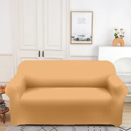Aura Orange Double Seater Sofa Cover With Arms-image-37