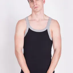 Force NXT Men Black Cotton Gym Vest-image-32