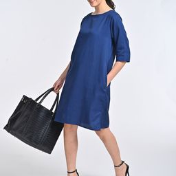 Saltpetre Women Boatneck Straight Fit Knee Length Dress-image-61