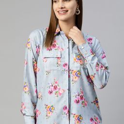 JAINISH Floral Print Shirt Style Top-image-43