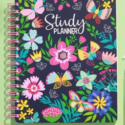 Doodle Blue Blossom Tales Printed Study Planner-image-39