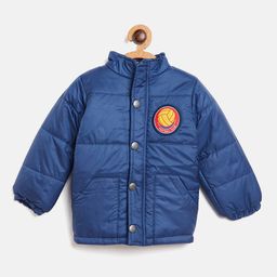 GAME BEGINS Boys Blue Solid Hooded Padded Jacket-image-47