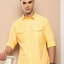 INVICTUS Textured Slim Fit Cutaway Collar Casual Shirt-image-9