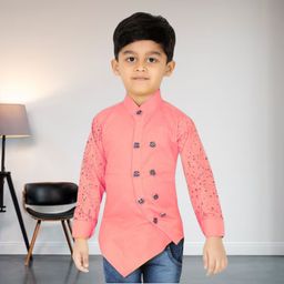 BAESD Boys Classic Opaque Printed Casual Shirt-15
