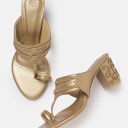 House of Pataudi Ethnic Embellished Block Heel-46