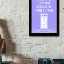 TIED RIBBONS Black & Lavender Coloured Solid Inspirational Typographic Wall Art-17