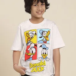Kids Ville Boys Mickey & Friends Printed Pure Cotton T-shirt-image-4