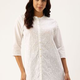 AMUKTI Mandarin Collar Embroidered Tunic-picture-1