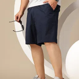 Sztori Men Plus Size Solid Cargo Shorts-image-20