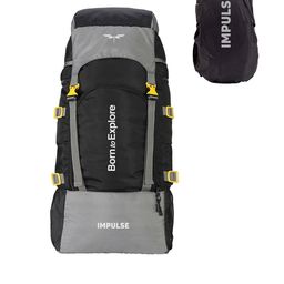 Impulse Unisex Black & Grey Colourblocked Rucksack-8