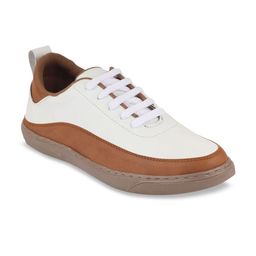 FAUSTO Men White Colourblocked Sneakers-image-55
