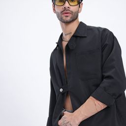 glitchez Relaxed Drip Patch Pocketed Shirt-image-74