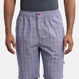 Jockey Men Checked Lounge Bermuda Shorts-picture-10