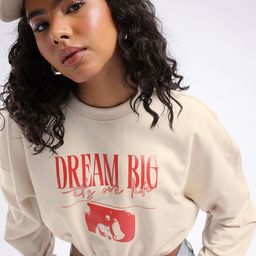glitchez City Dreamster Printed Boxy Crop Sweatshirt-image-91