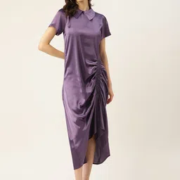 Rue Collection Peter Pan Collar Satin Maxi Dress-image-35