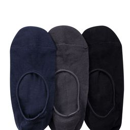 Bonjour Men Pack of 3 Assorted Solid Shoe Liners-41