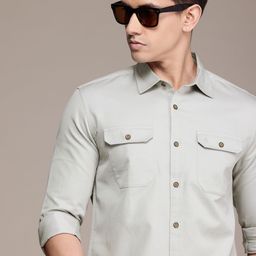 French Connection Men Premium Slim Fit Pure Cotton Casual Shirt-image-86