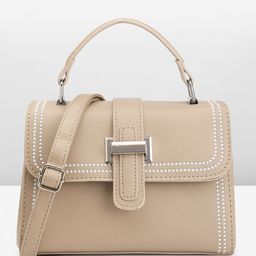 French Connection Embroidered Satchel Bag-54