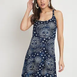 VELDRESS Conversational Print Fit & Flare Mini Dress-image-34