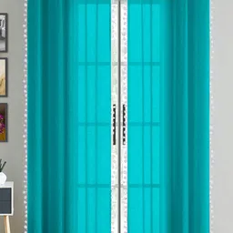 HOMEMONDE Border Pompom Sheer Window Curtain-image-33