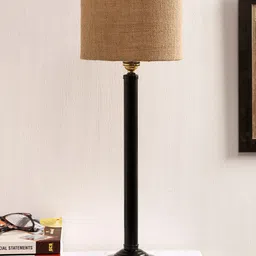 Devansh Beige Solid Contemporary Table Lamp-21