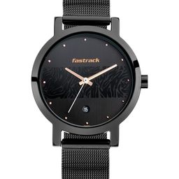 Fastrack Women Black Analogue Watch 6222NM01-52