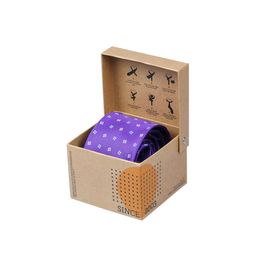 Tossido Purple & White Woven Design Skinny Tie-picture-15