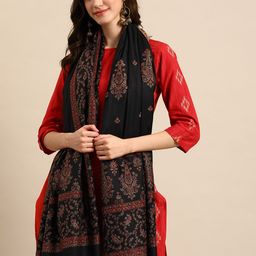 Sangria Women Ethnic Motifs Woven Design Shawl-picture-44