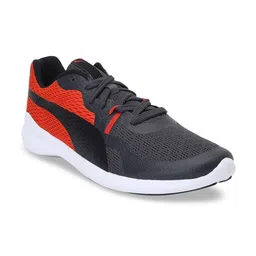 Puma Men Grey Orange Wave V1 Running Shoes-11