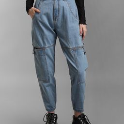 KZ07 By Kazo Women Blue High-Rise Light Fade Jeans-picture-16