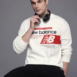 New Balance Men Typography Printed Pure Cotton Athleisure Relaxed T-shirt-picture-8