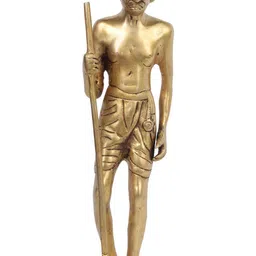 Exotic India Gold Toned Mahatma Gandhi Showpiece-image-9