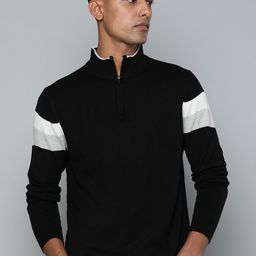 ether Men Acrylic Mock Collar Pullover-image-15