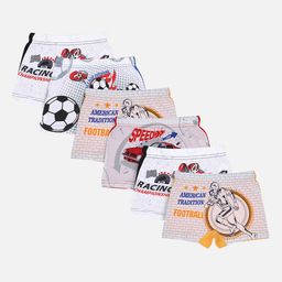 Bodycare Boys Pack of 6 Assorted Printed Trunks KIA948-PK007-image-23