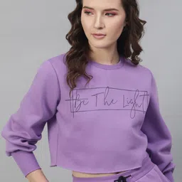 STREET 9 Women Lavender Solid Sweatshirt-image-65