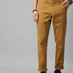 Roadster Men Brown Chinos Trousers-image-31