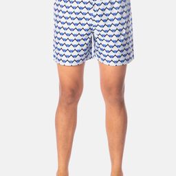 Smugglerz Men Blue & White Printed Pure Cotton Boxers SICILIAN-TILE-BXR-BLUE-S-image-4