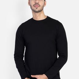 DYCA Men Black Solid Round Neck T-shirt-image-44