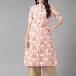 Cayman Floral Printed Pure Cotton Kurta-26