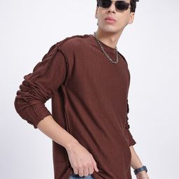 glitchez Grunge Utility Raw Edge Self-Design Drop-Shoulder T-shirt-image-49