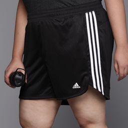 ADIDAS Women Plus Size Pacer 3-Stripes Knit Training Shorts-image-59