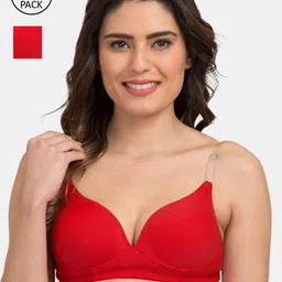 Tweens Orange Solid Pack of 2 Everyday Bra TW-915900-2PC-18