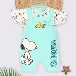 Moms Love Infant Boys Pure Cotton Applique Detail Dungaree & T-Shirt-image-26