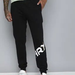 HRX by Hrithik Roshan Men Brand Logo Printed Pure Cotton Lifestyle Joggers-picture-20