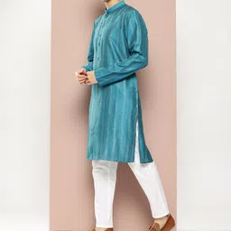 See Designs Sequined Woven Design Chanderi Silk Kurta with Pyjamas-picture-54