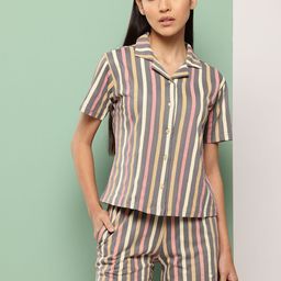 Leading Lady Striped Printed Night suit-image-8