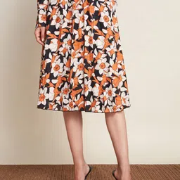 20Dresses Women Floral Printed A-Line Pleated Midi Skirt-image-30